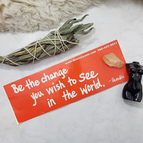 β Activist β’ Be The Change Gandhi Bumper Sticker - Picture 1 of 4